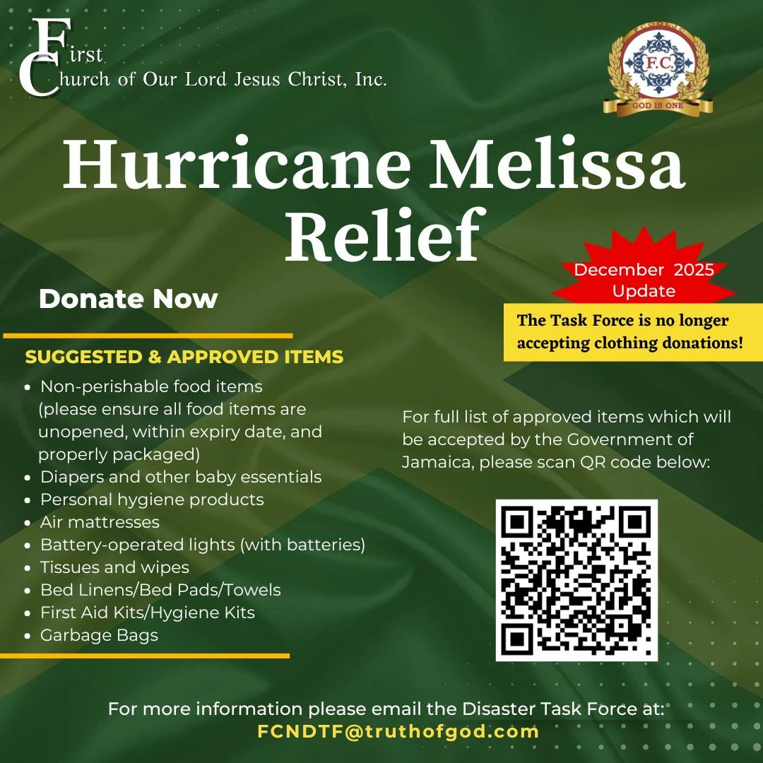 Clothing donations for Jamaica Hurricane Relief are no longer being accepted. 

Please see the flyer for suggested and approved items which you may drop off with your local Outreach Coordinator.
