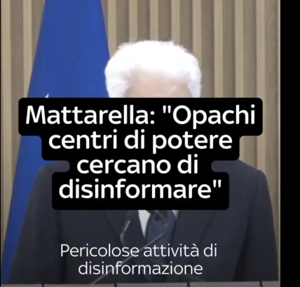 A questo punto un opaco centro di disinformazione temo che sia qualsiasi forma di dissenso.