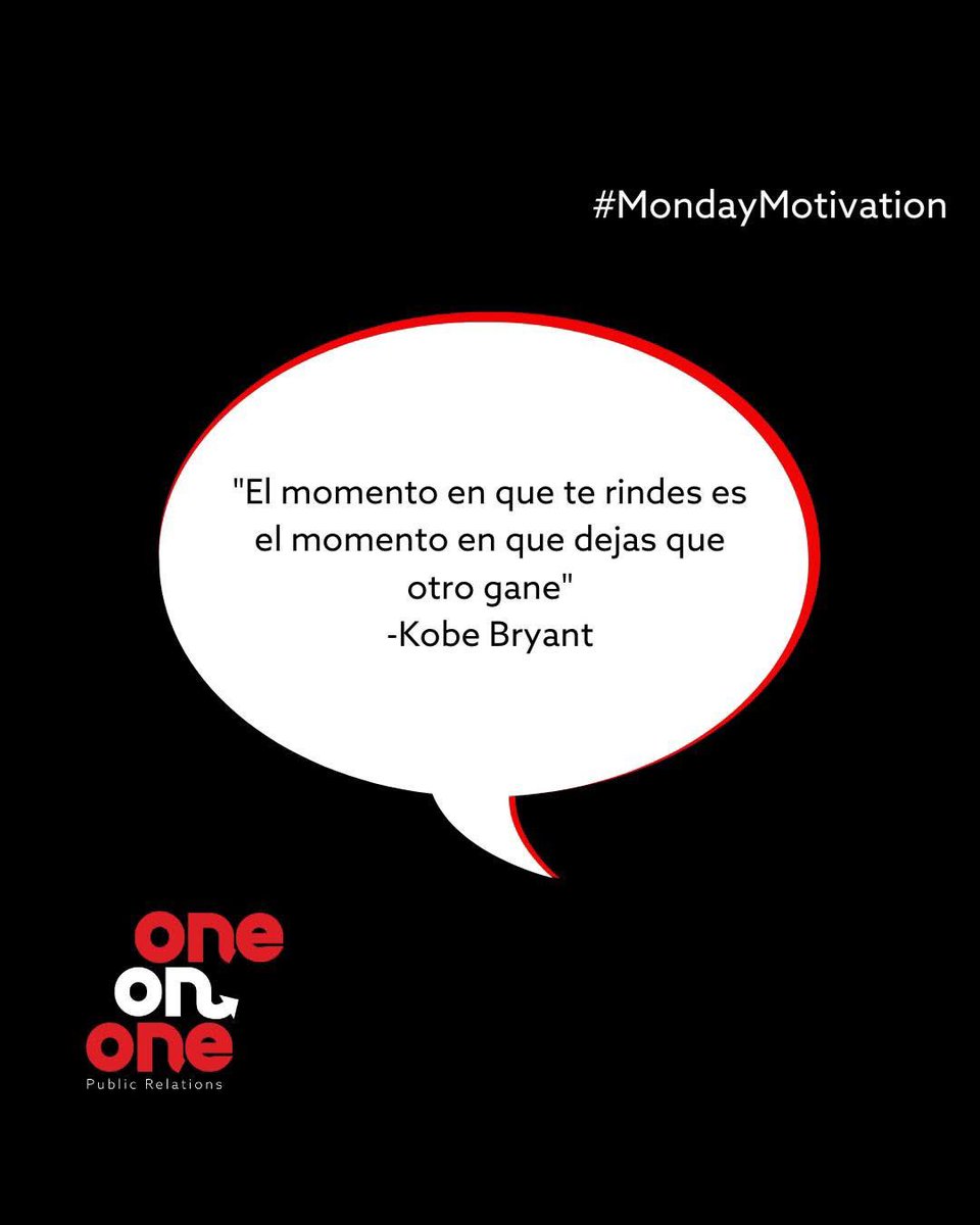 Mantente firme, tu esfuerzo marcará la diferencia. ¡Feliz inicio de semana!🌟 #OneOnOnePR