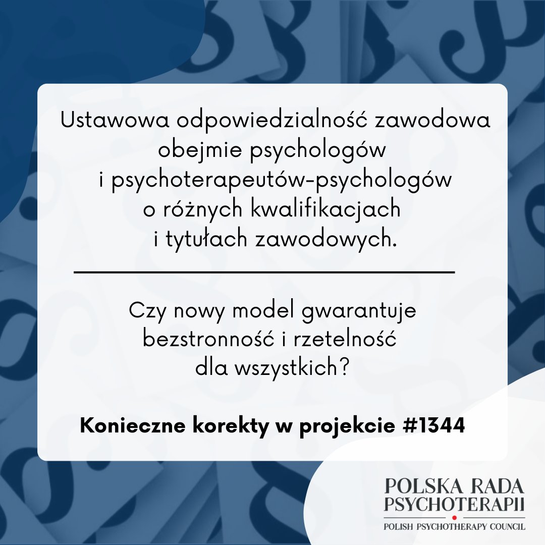 Dlaczego rozdział 5 dotyczący odpowiedzialności zawodowej w projekcie 1344 wymaga korekty?

Minimalne zmiany konieczne dla bezpieczeństwa systemu: facebook.com/share/p/14PT15… 

@AgaBak <a href="/MGolbik/">Marta Golbik</a> <a href="/KUeberhan/">Katarzyna Ueberhan</a> <a href="/PatrykWicher1/">Patryk Wicher</a> <a href="/SzczurekZelazko/">Józefa Szczurek-Żelazko</a> <a href="/ADBanaszek/">Anna Dąbrowska - Banaszek</a> <a href="/jciesz/">Janusz Cieszyński</a> <a href="/M_Jozefaciuk/">Marcin Józefaciuk</a> <a href="/aK_Sojka/">Katarzyna Sójka</a>