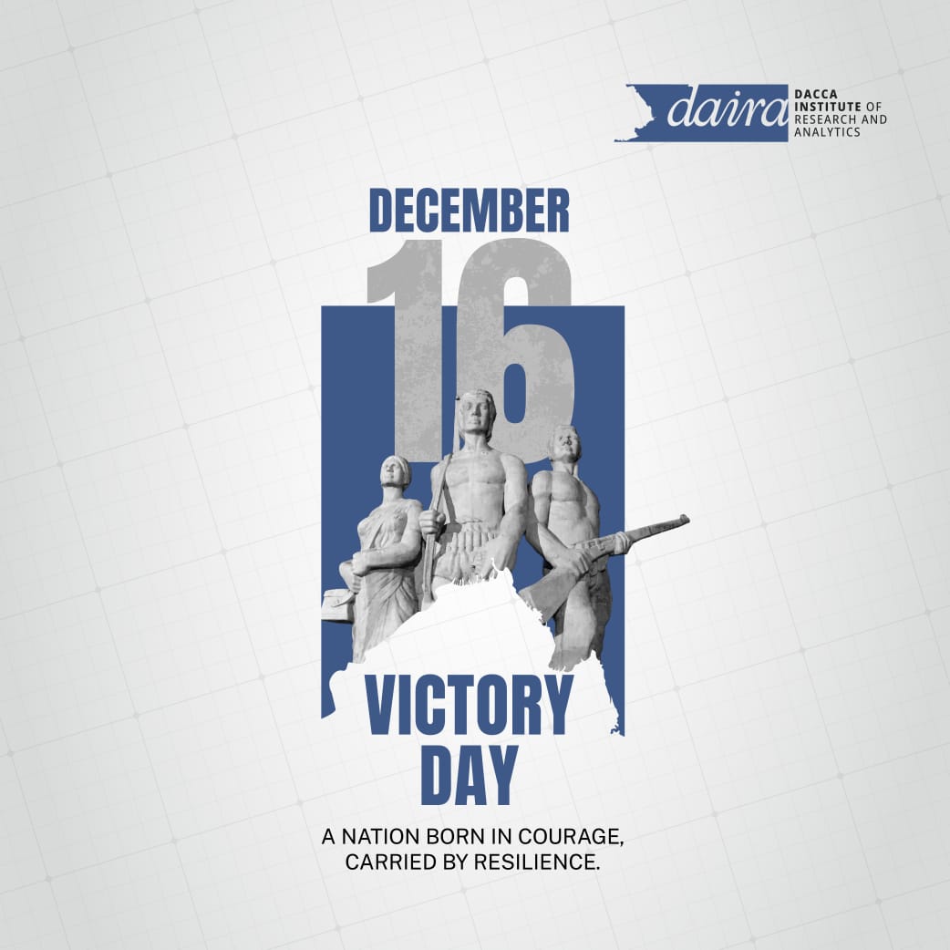 16 December 1971 - We remember the sacrifices that won our freedom, honor the martyrs who
made it possible, and renew our hope for a stronger, more just Bangladesh.

#VictoryDay #RememberingMartyrs #Freedom #Muktijuddho #NeverForget1971 #16december