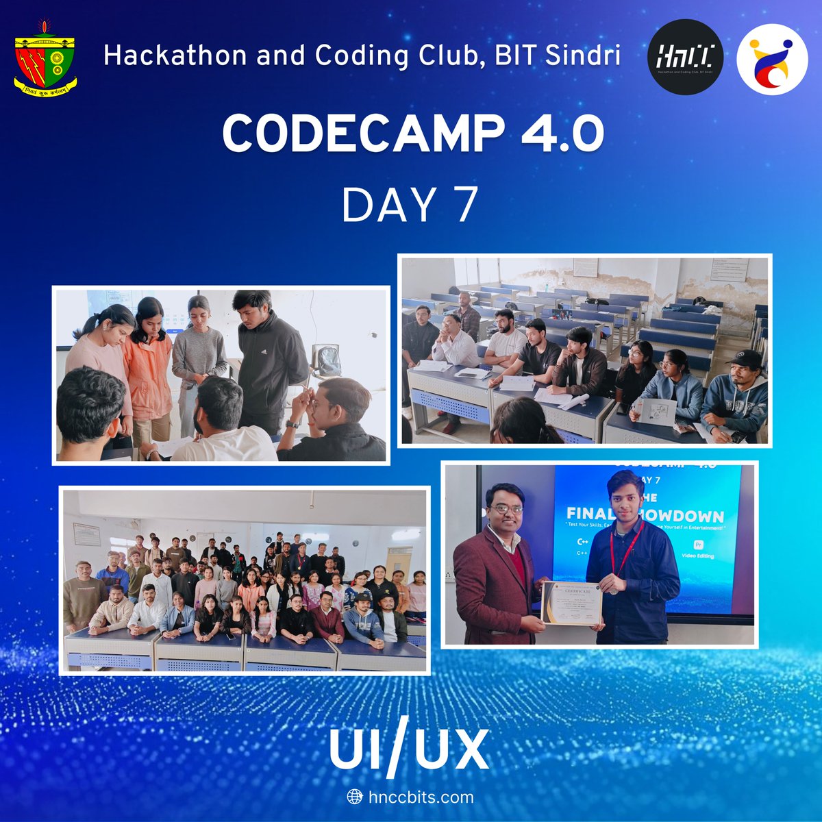 hnccbits's tweet image. Day 7 of CodeCamp 4.0 marked a powerful close to an intense learning journey. 💻✨
From curiosity to clarity, every step counted and every effort mattered.
Grateful for the growth, confidence, and discipline gained along the way.

#HnCC #CodeCamp #BITSindri #LearnBuildGrow