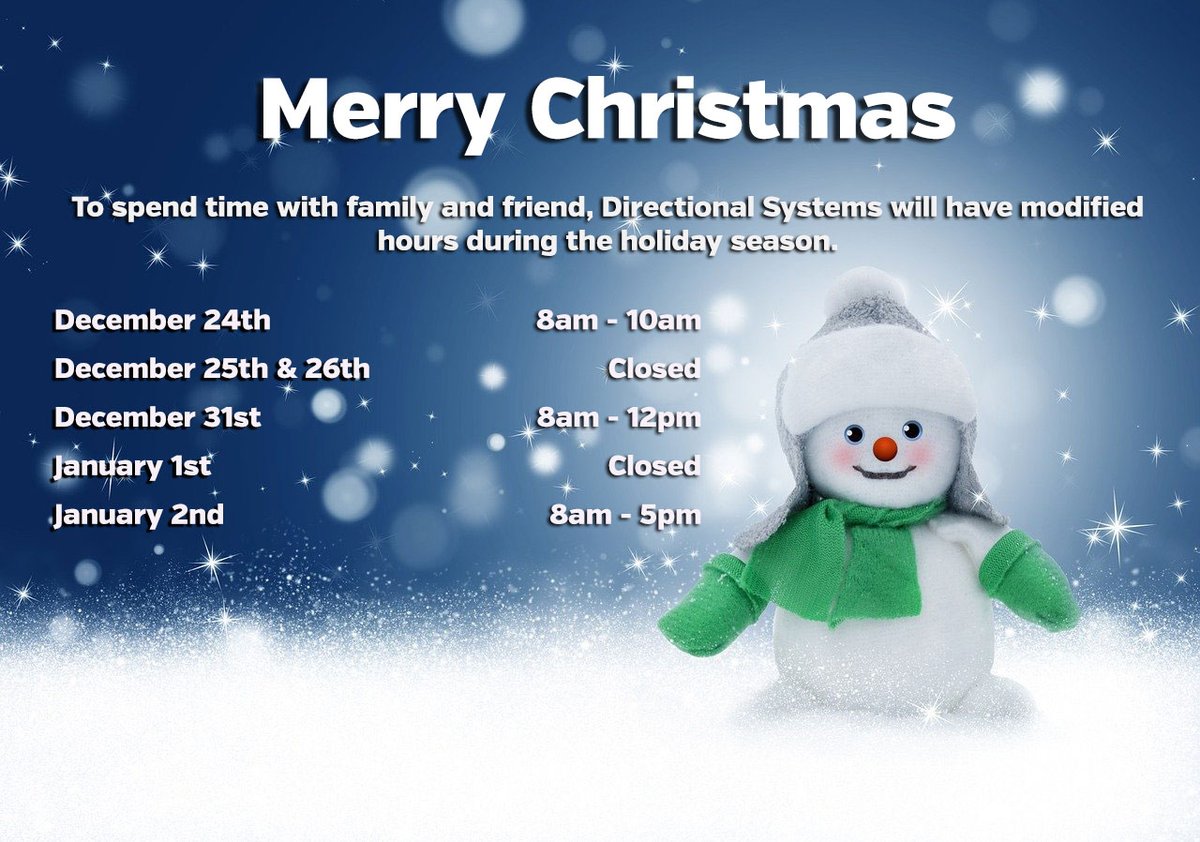 We are blessed to spend additional time with our family and friends this Christmas season! We will be out of the office on Christmas Day and Friday, 12/26.