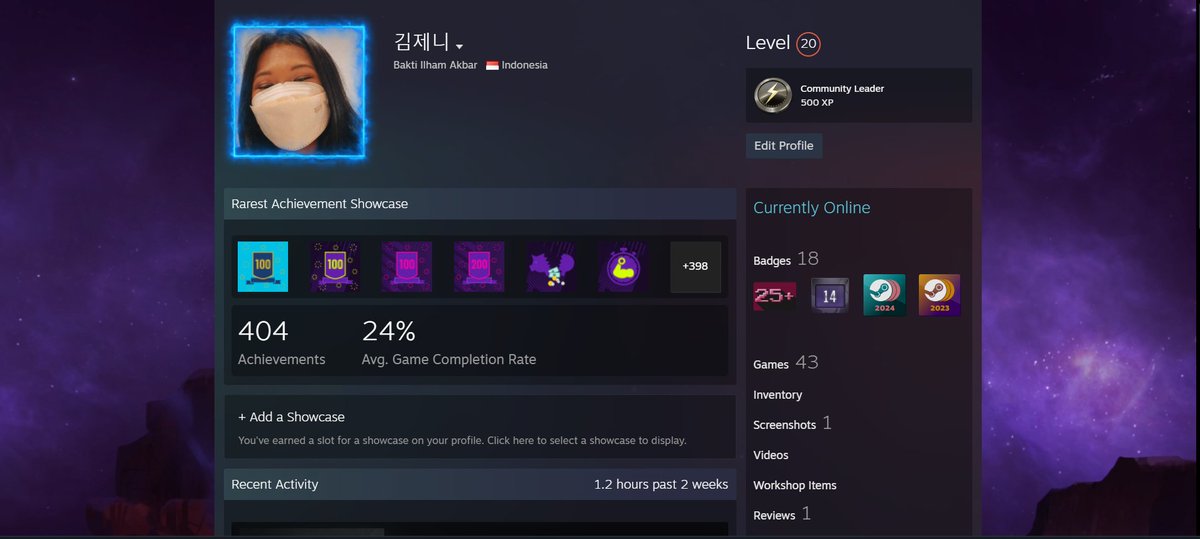 udah 14 tahun aja ini akun steam, 2 minggu ini cuma buka 1.2 jam aja, gilee. Udah ditahap nggak main game ya ternyata...