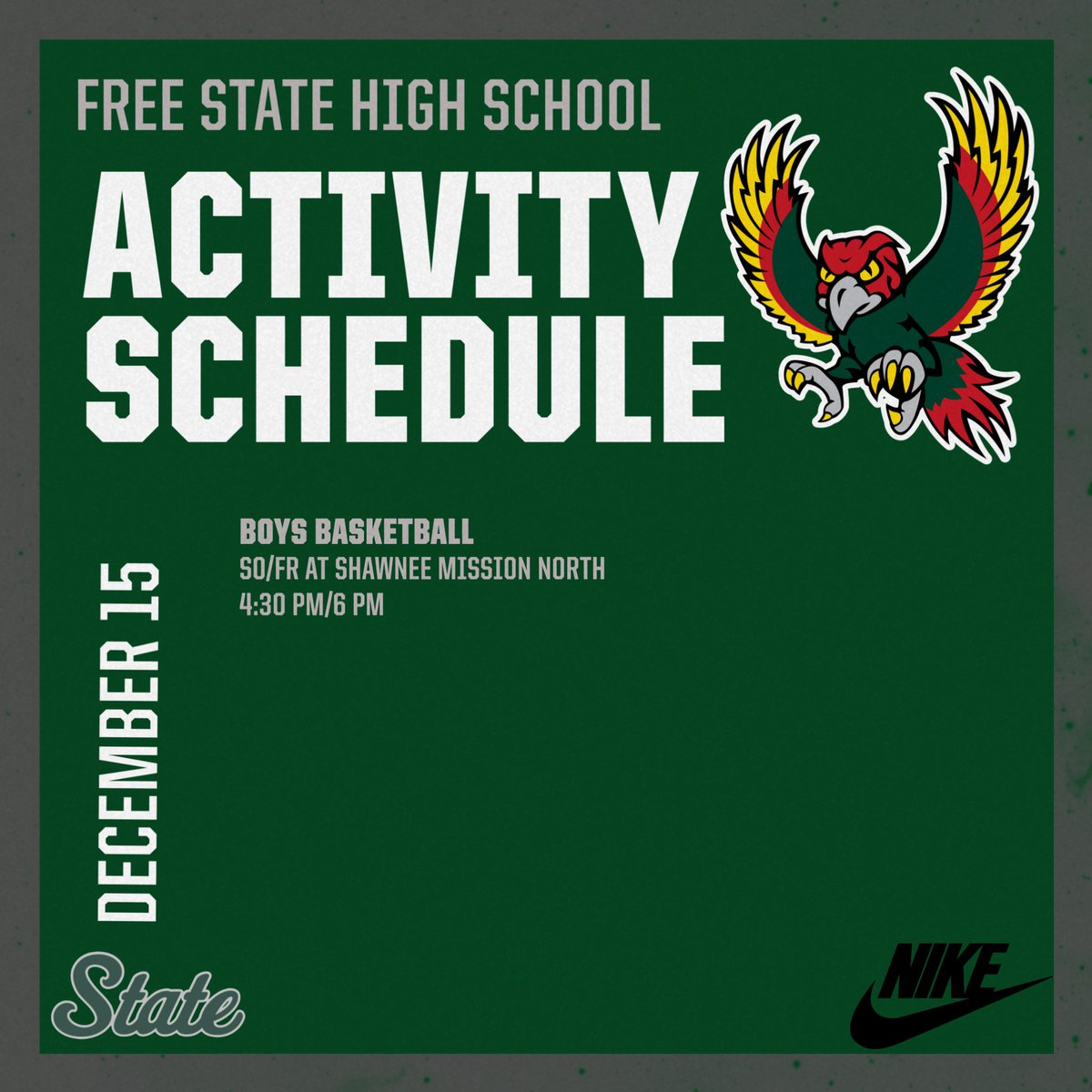 December 15 Schedule