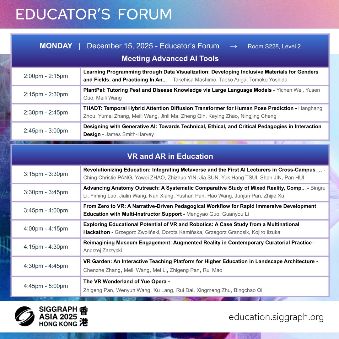 ACM SIGGRAPH Education Committee tweet media