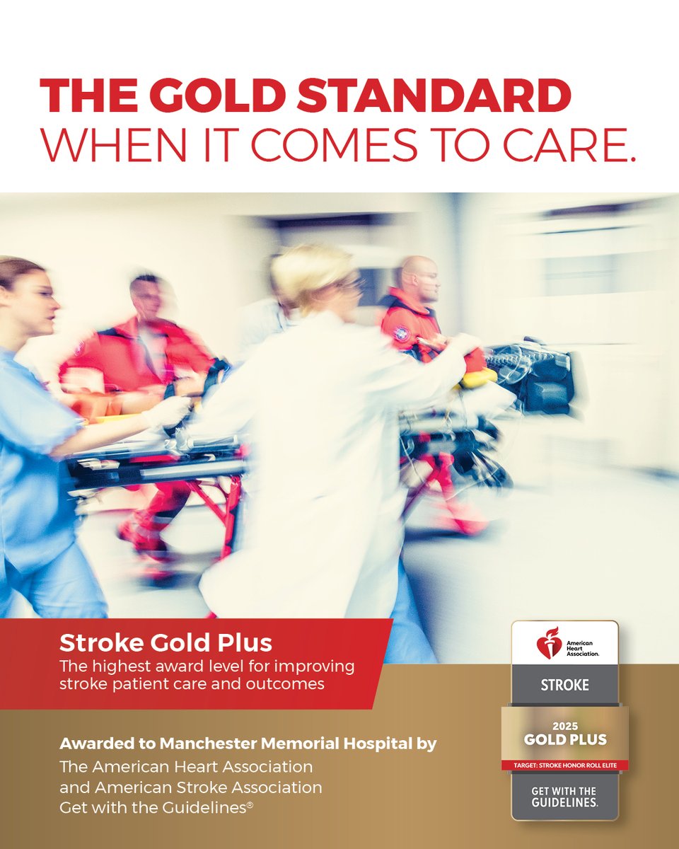 ECHN is honored to hold Gold Plus recognition from the American Heart Association for excellence in stroke care. 🏅 This distinction reflects our continued commitment to providing high-quality, timely, and evidence-based stroke treatment for our community.
