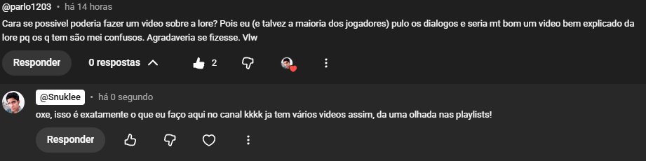 a sessão de comentários do youtube é definitivamente uma caixinha de surpresas