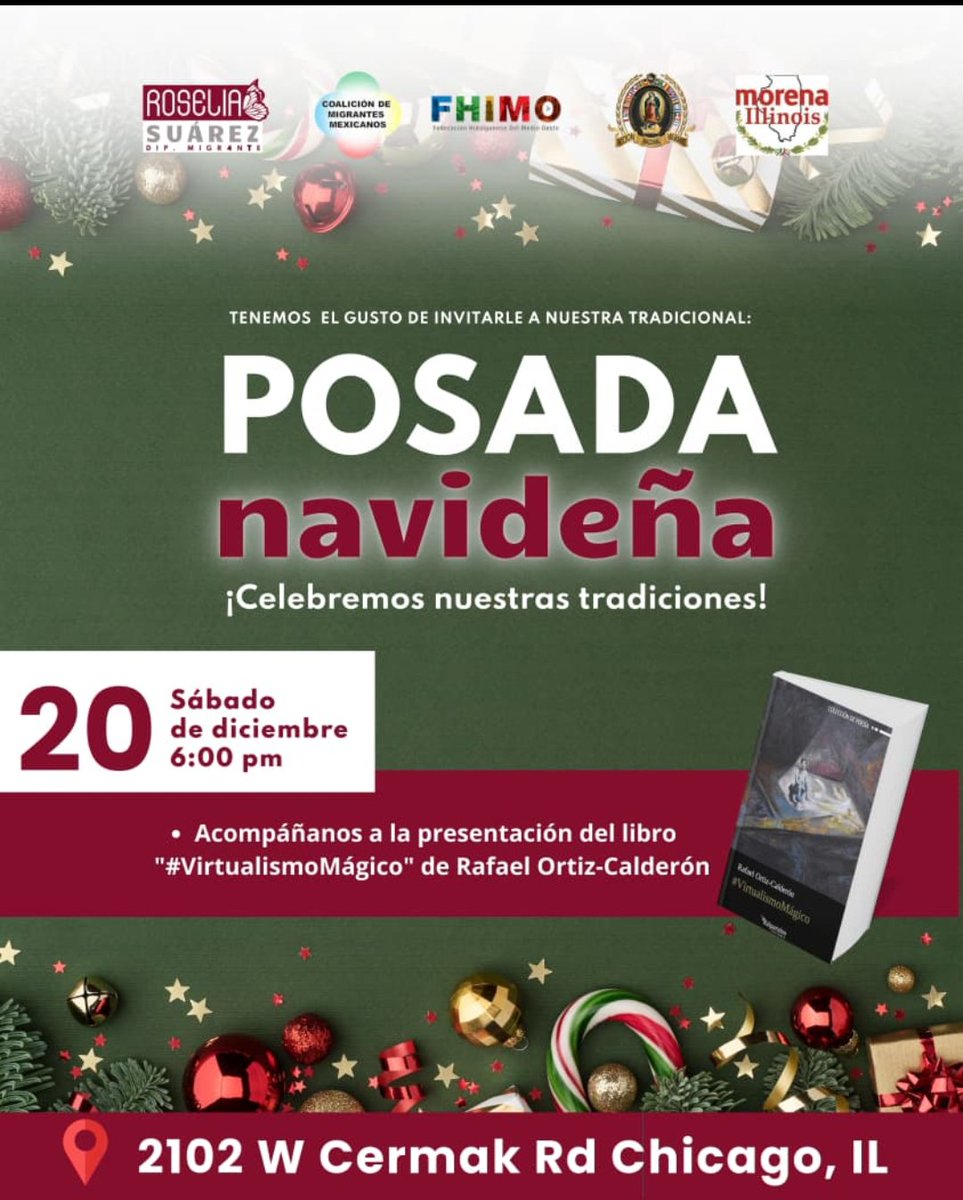 Los esperamos! Posada de Morena Chicago! #Morena #4Transformacion