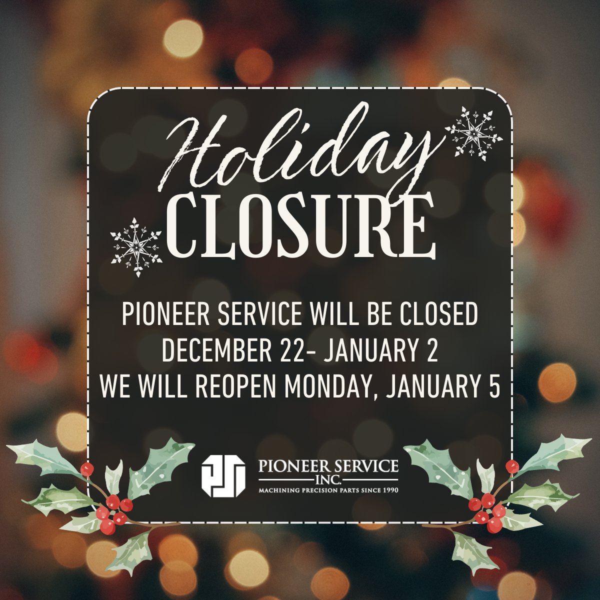 Pioneer Service Inc. tweet media