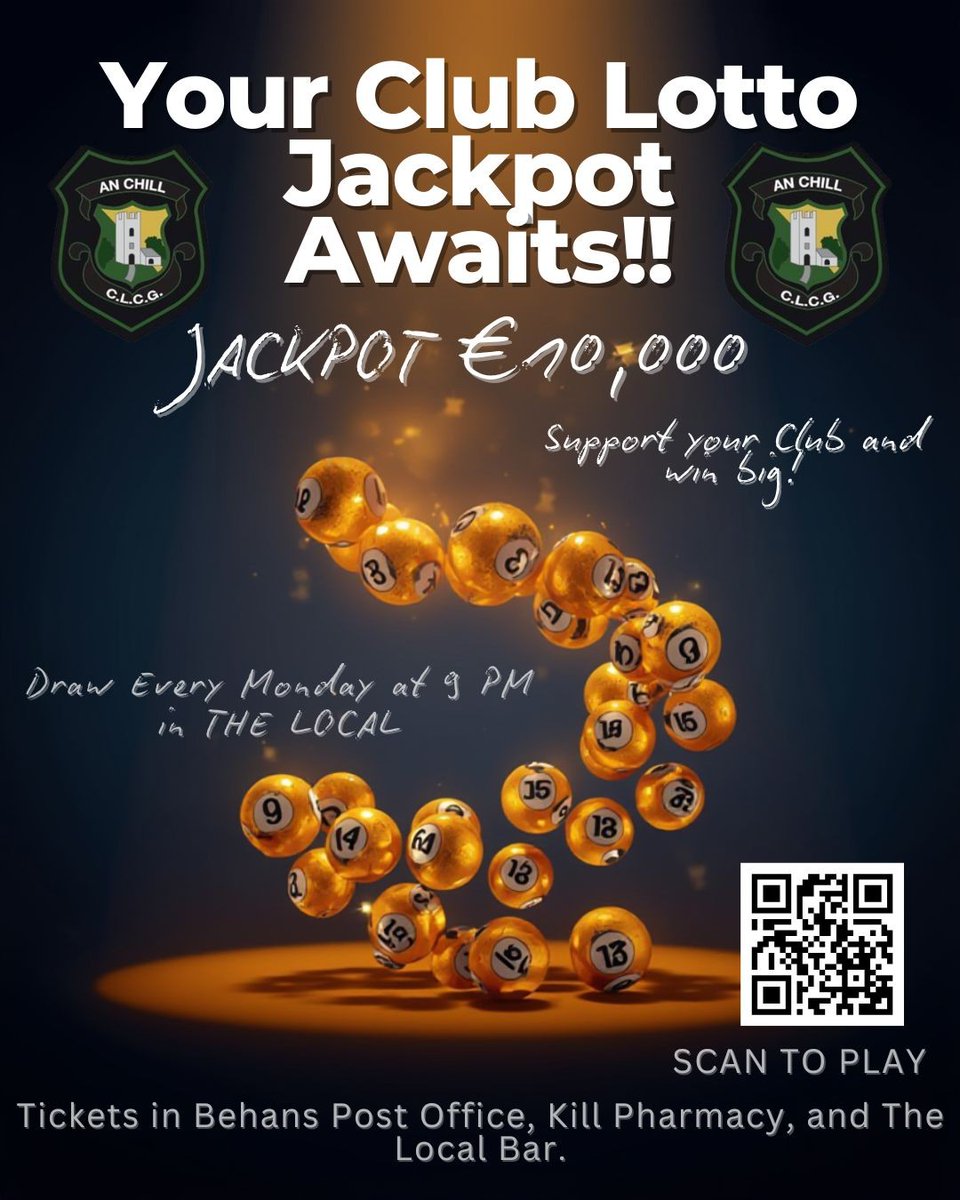AnChillGaa's tweet photo. Tonight's Lotto Jackpot is €10,000 !! https://t.co/okcsAkf4gF