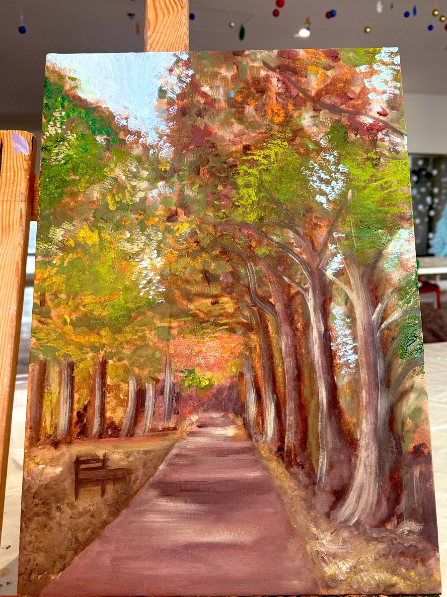 SerrySoha's tweet image. My artwork oil painting landscape from a photograph #رسمي
