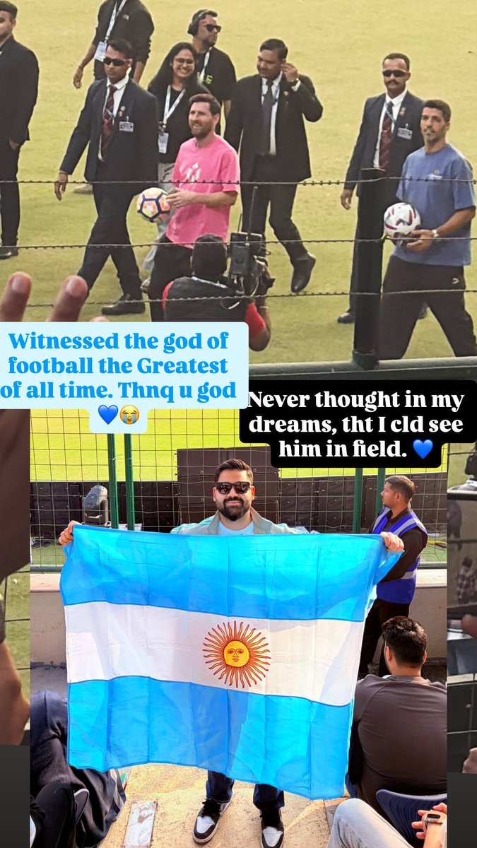 Witnessed the G.O.A.T 
Leo Messi 
I cant blv my eyes 😭😭😭
#MessiInIndia