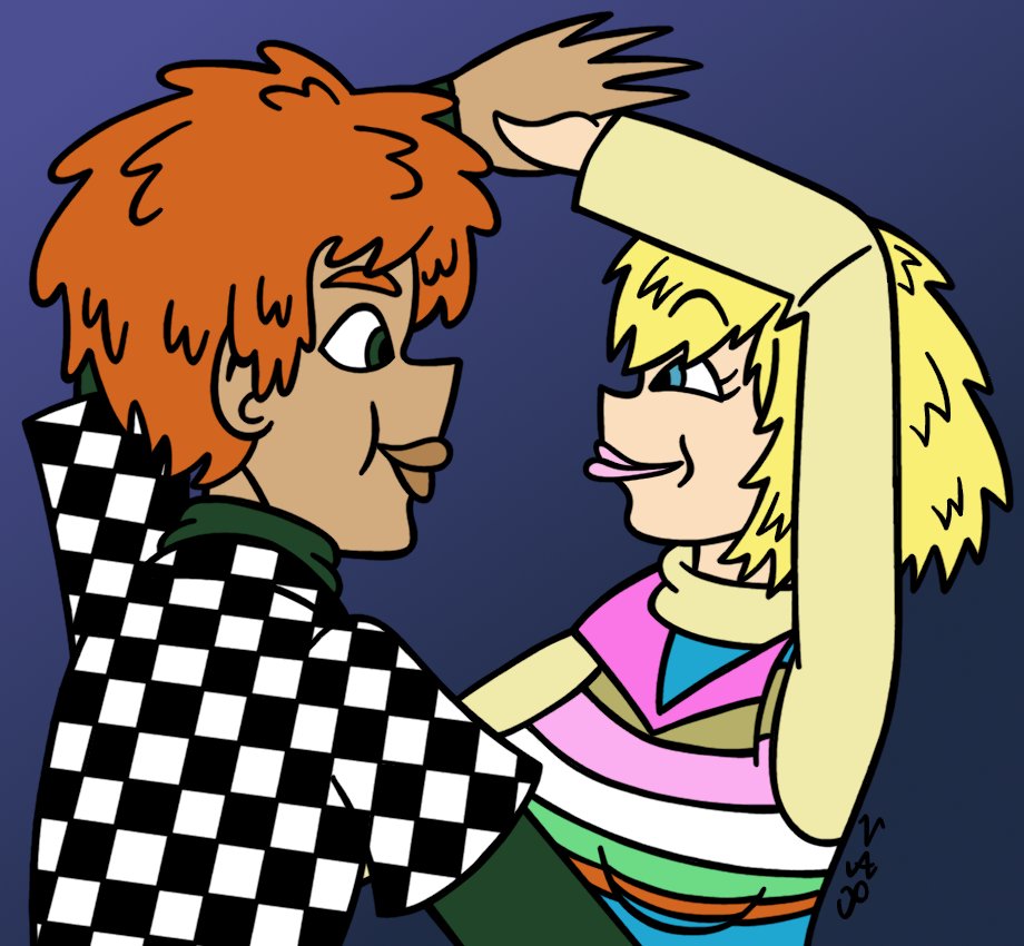Rimini Ridde Rory and Una (from Rimini Riddle) dancing, as commed by @CaitlinPet71839