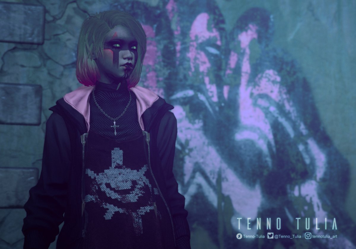 Goth Operator Operator Tulia in her goth fashion #warframecaptura #Warframe #tennocreate