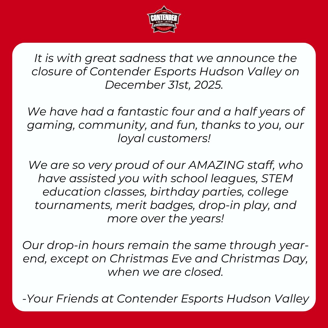 Contender Esports Hudson Valley NY tweet media