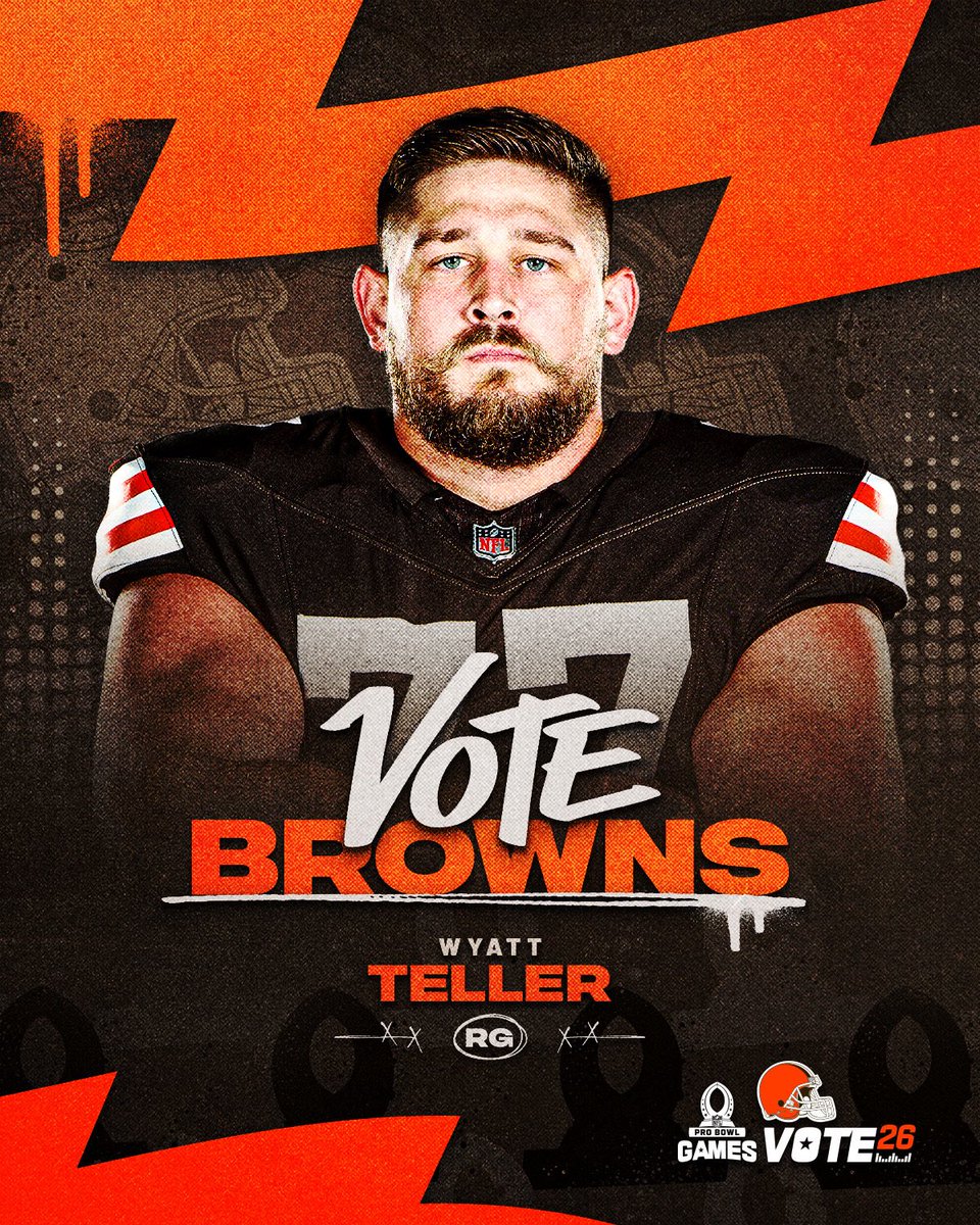 carlyteller's tweet image. RT to vote 🤎 Wyatt Teller #ProBowlVote