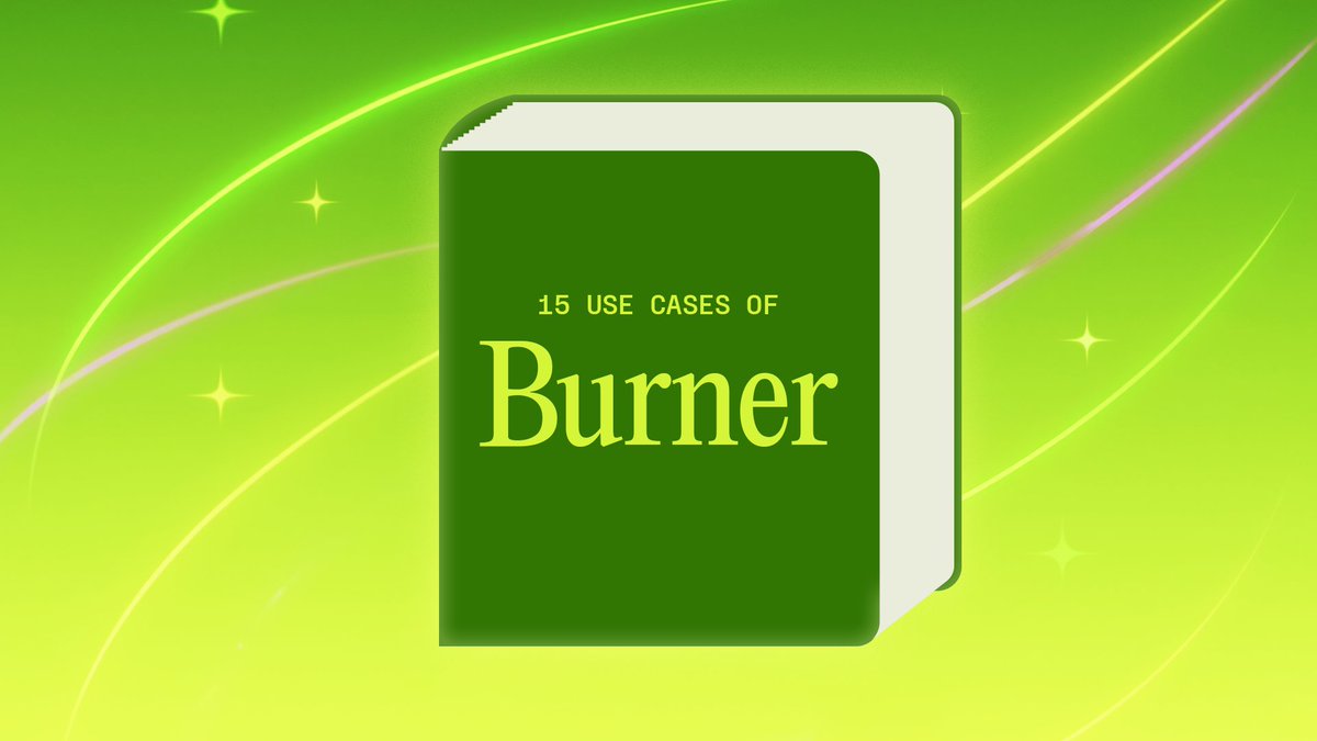 useburner's tweet photo. It turns out Burners can be used for a lot more than gifting crypto! Here are some of our favorites 👇

https://t.co/uicGpW3cNf https://t.co/O60anBvEjm