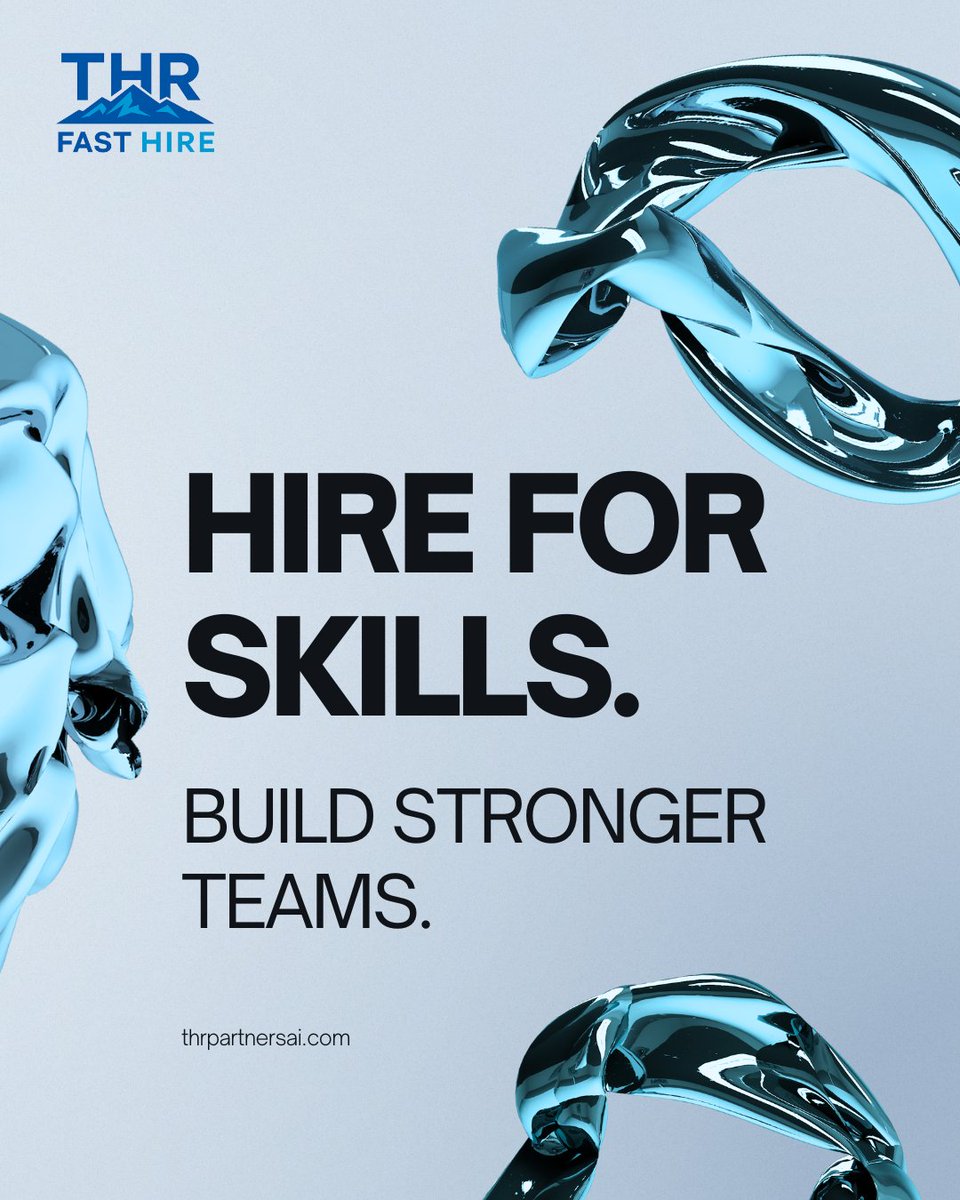 THRPartners's tweet image. Hire for skills. Build stronger teams.

#RecruitmentAI #HiringSolutions #THRPartners #FutureOfWork #AIRecruitment #SmartHiring #TechForTalent
