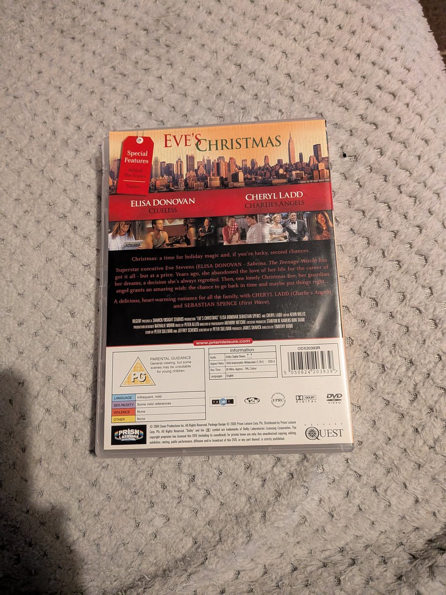 Films watched this year: 371 #yearofmovies #dvd #dvdcollection #eveschristmas #elisadonovan #sebastianspence #cherylladd #peterwilliams #kevansmith #erinkarpluk #jameskirk #christmas #drama #romance #hallmark #timothybond