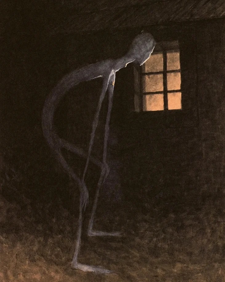 ‘Death Looking into the Window of One Dying’, by Jaroslav Panuška, c. 1900.
