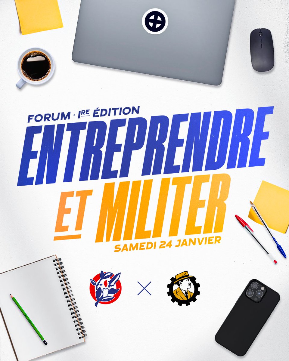LuminisParis's tweet photo. Avec @InstitutValois, nous vous convions à notre premier colloque, sur le thème "𝑬𝒏𝒕𝒓𝒆𝒑𝒓𝒆𝒏𝒅𝒓𝒆 𝒆𝒕 𝒎𝒊𝒍𝒊𝒕𝒆𝒓" 

📍Rendez-vous le samedi 24 Janvier à Paris !

⚙️ À l'heure où nos libertés économiques sont menacées et où la récession économique gronde, la liberté d'entreprendre est plus que jamais une problématique centrale pour un militant nationaliste. Mais pour qui veut sauver son peuple, l'entrepreunariat est un chemin semé d'embûches supplémentaires. Comment concilier militantisme et entrepreunariat ? Quelle éthique militante adopter ? Avec nos intervenants, il s'agira de répondre à ces questions cruciales pour construire l'économie de demain.

⏰️La programmation sera communiquée prochainement.

✉️ Inscriptions en message privé !