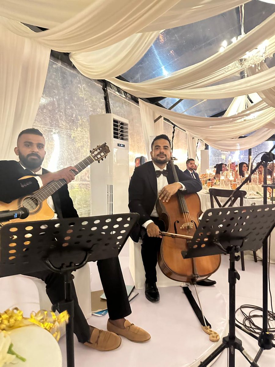 SarangaCooray's tweet photo. Nocturn Duo had the pleasure of performing at a lovely wedding at The Kingsbury Hotel on 08.12.2025.
An elegant celebration filled with music and memorable moments.
#NocturnDuo #WeddingPerformance #TheKingsbury #CelloAndGuitar #LiveWeddingMusic #ElegantWeddings https://t.co/AJBU6rPRtu