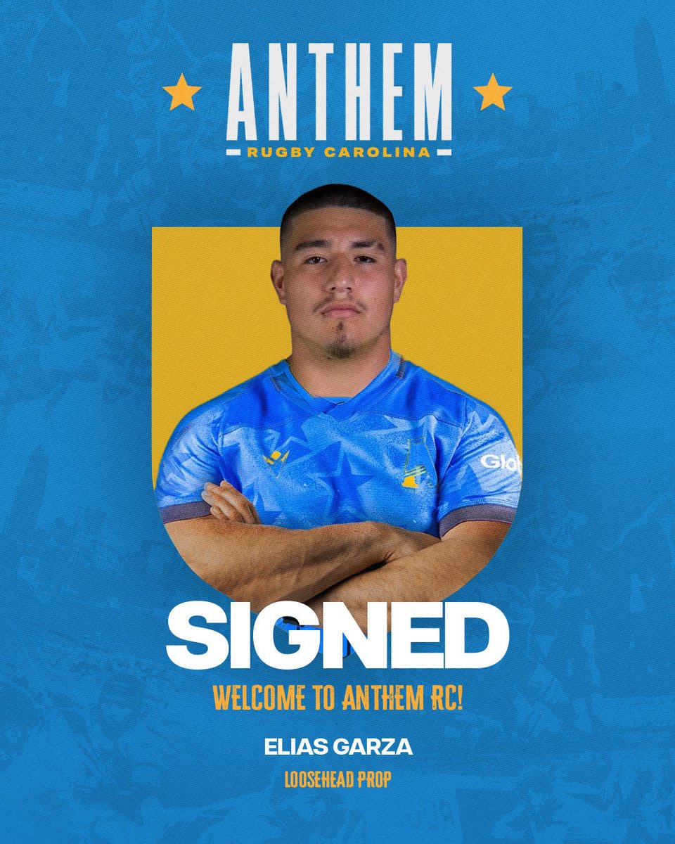 AnthemRugby's tweet photo. 1st ROUND MLR DRAFT PICKπ₯
Anthem Carolina officially welcomes front-row addition Elias Garza, joining the club on loan from Chicago.
#MLR2026 | #AnthemCountry https://t.co/mNjVWlOuPT