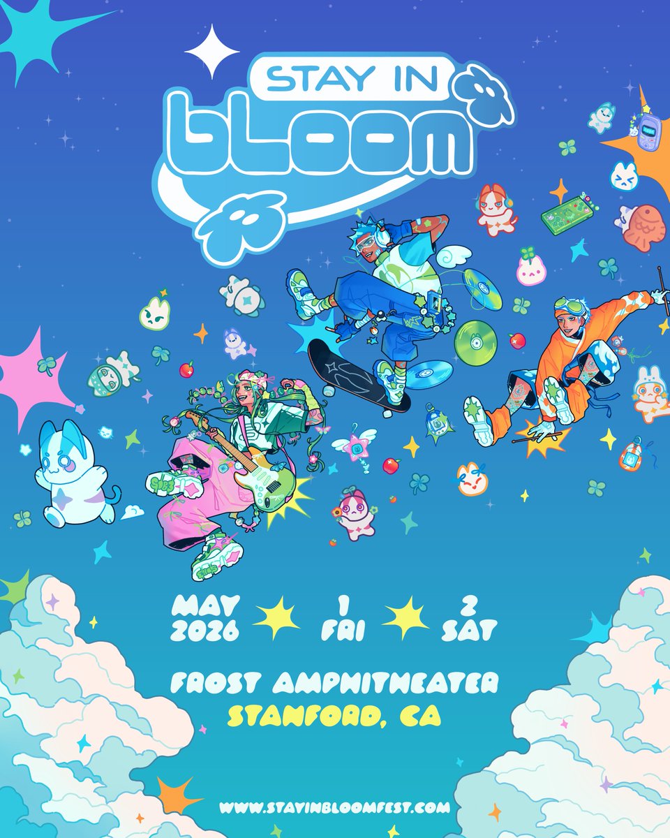 dabinmusic's tweet photo. STAY IN BLOOM IS BACK! We're so excited to return to Frost Amphitheater for our 3RD YEAR on MAY 1 &amp; 2 🌸
 
presale - Wednesday at 10AM PT
on sale - Thursday at 10AM PT 

who are we seeing this spring 👀 https://t.co/OMZOYtRcP7