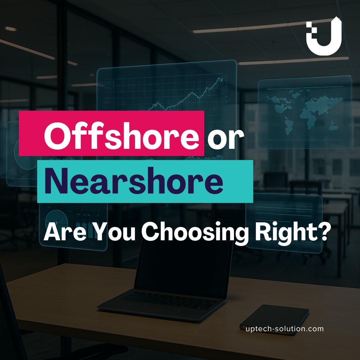 #Offshore = scale &amp; cost efficiency.
#Nearshore = speed &amp; collaboration.

But without governance, security, and clear ownership, both add risk. 

The most resilient orgs combine both in hybrid models built for growth, not just savings.

#TechHiring #UpTechSolution