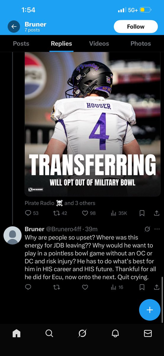 BuntsCentral's tweet image. Hey @katinhouser ! I think you accidentally deleted some tweets, but don’t worry, I took screenshots for you! Wouldn’t want them to get lost :) make sure to pack them with you when you leave to go sit on a Big 10 bench 😀