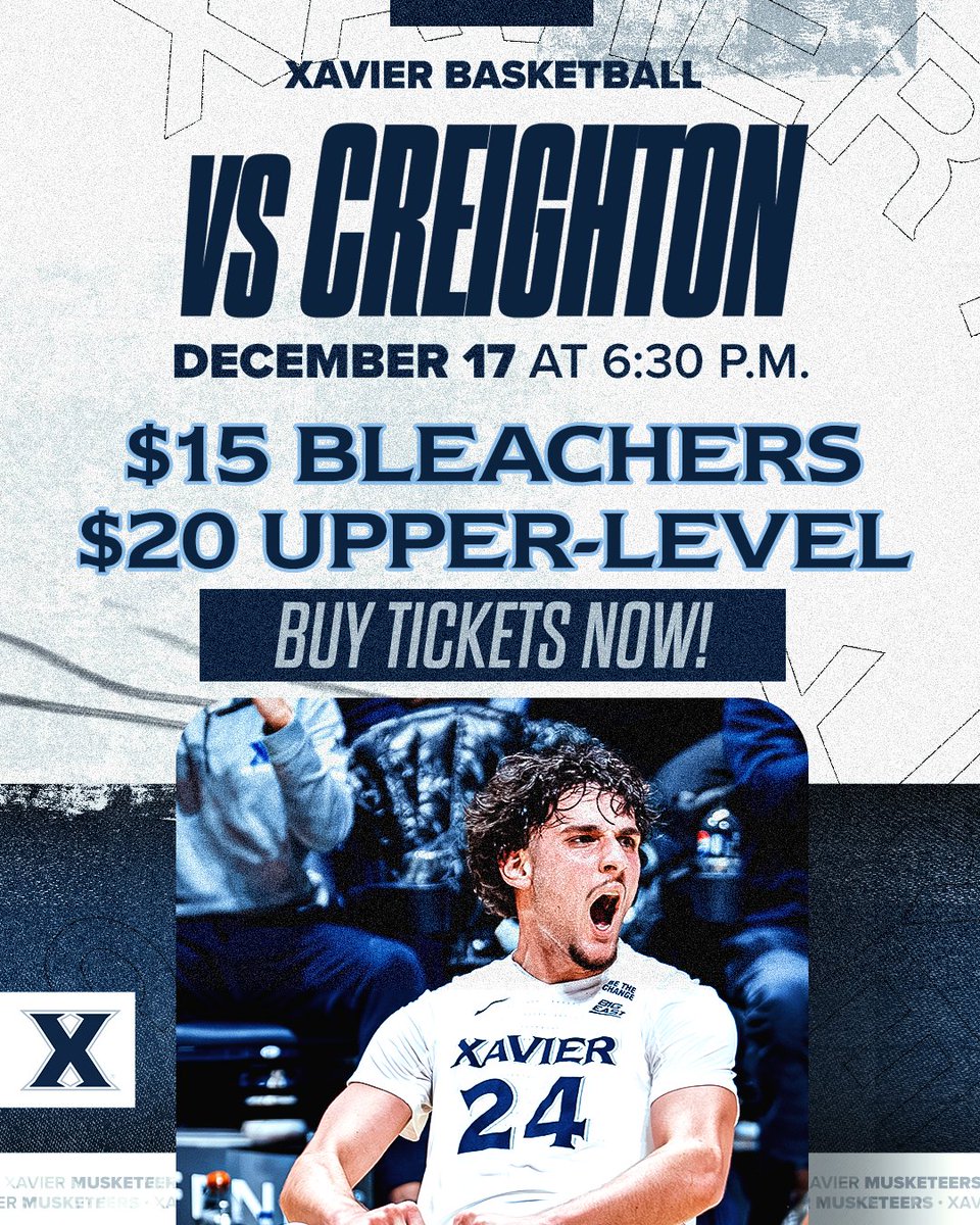Let's pack Cintas Center for the <a href="/XavierMBB/">Xavier Basketball</a> BIG EAST home opener this Wednesday! Lower-level bleacher seats and upper-level inventory are still available. 

🎟️bit.ly/3PaRYDi

#LetsGoX