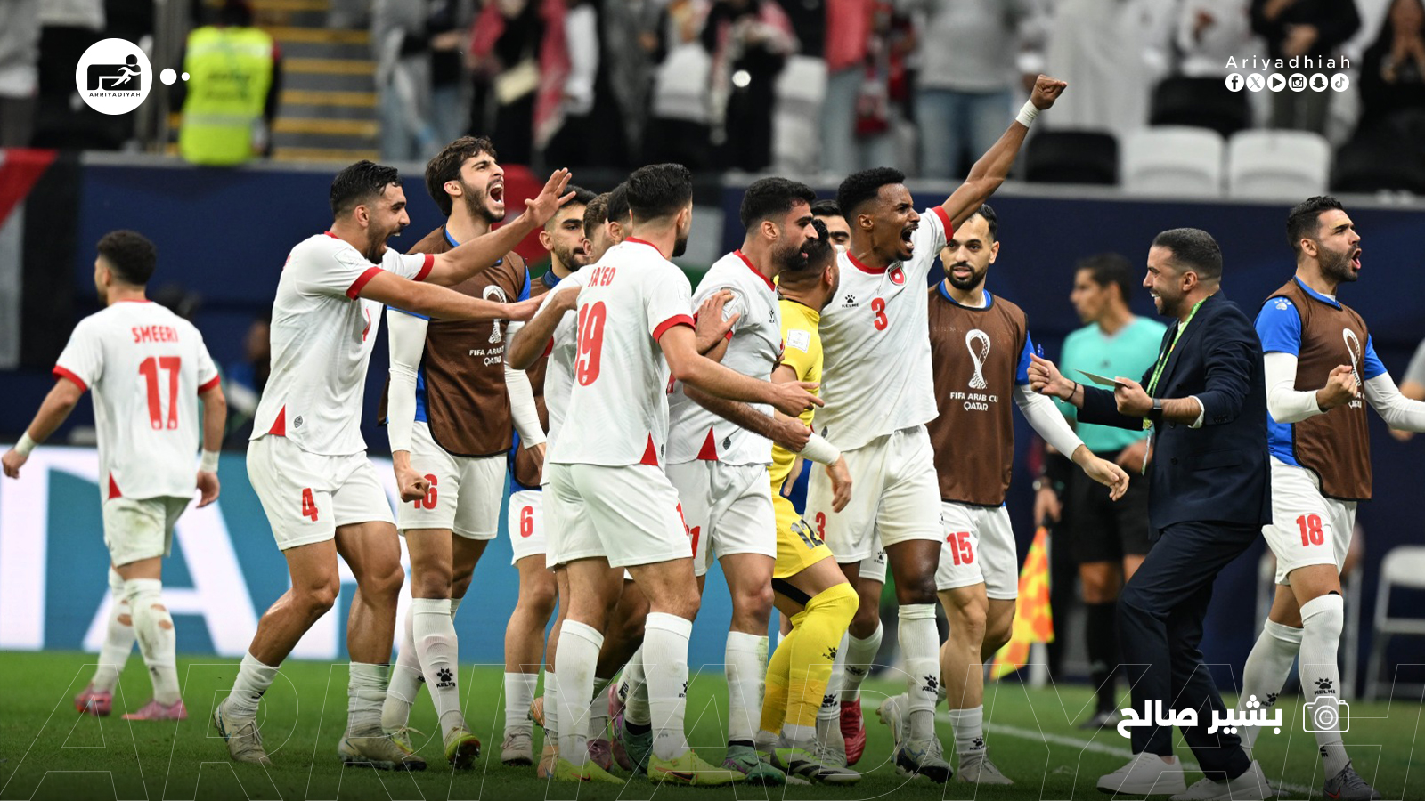 احتفال لاعبي الأردن بهدف التقدم (1-0) #السعودية_الأردن 