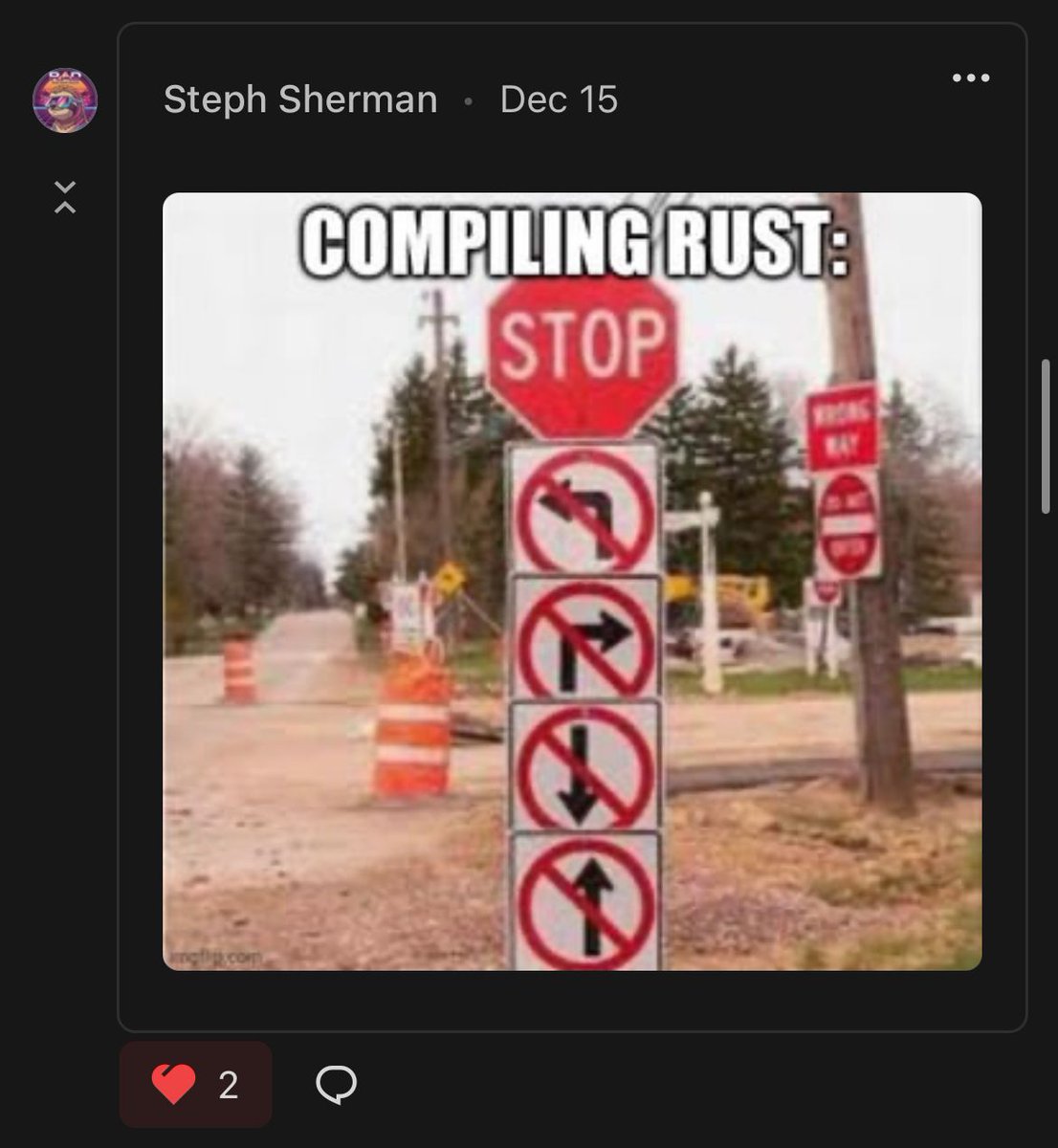 The Rust Dev tweet media