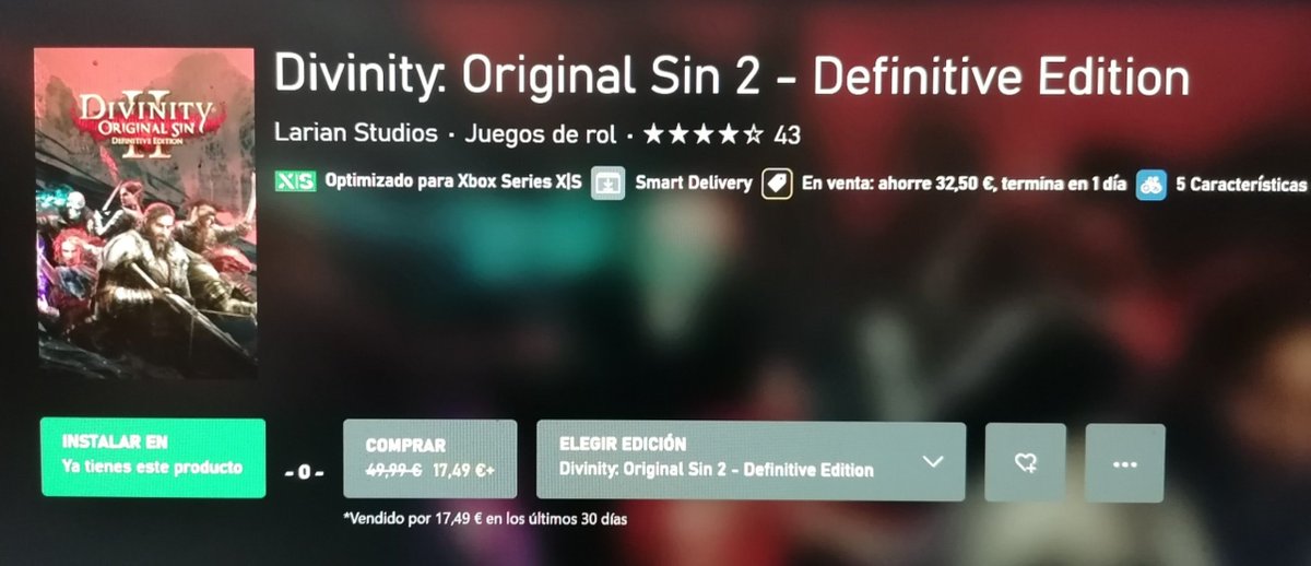 Pues toca tercera vuelta a Divinity Original Sin 2 en Xbox, mejorado para Series X... ¡Y gratis! Si no lo jugasteis está tirado de precio y mejorado de la versión antigua, a la que le puse un 9,5 en Mundogamers. Es un juegarral que no tiene nada que envidiar a Baldur's Gate 3.
