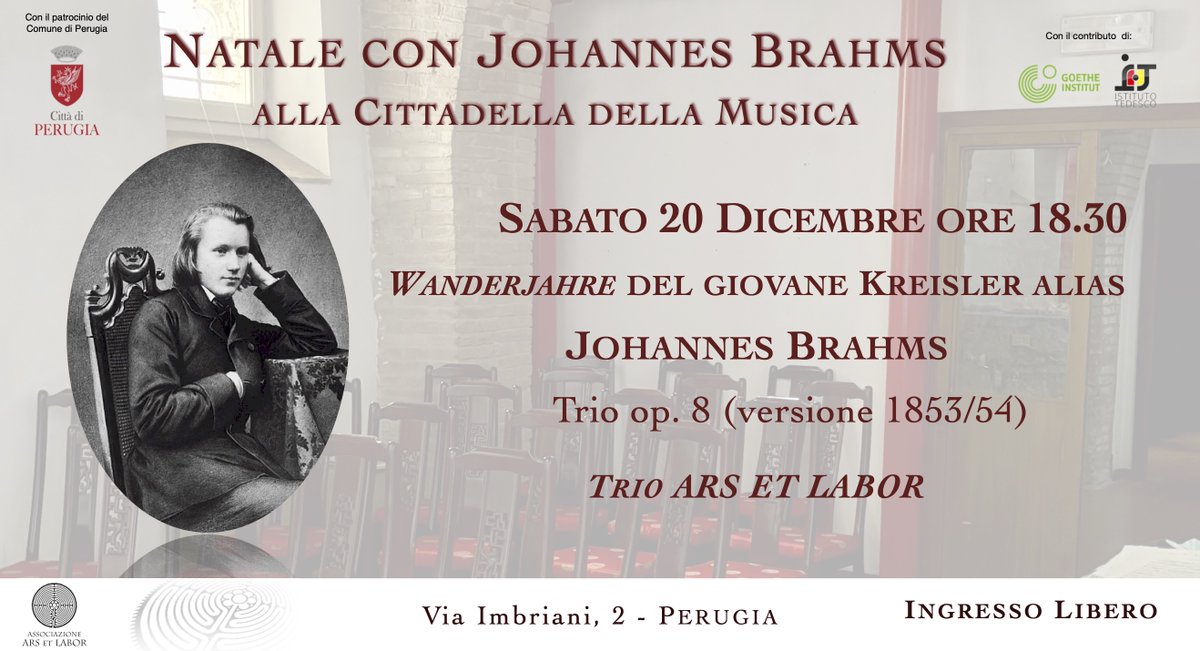 ARSETLABOR's tweet photo. Natale con Johannes Brahms - Trio op.8 con il Trio ARS ET LABOR - https://t.co/TABYhcRS9h https://t.co/LmbPpbu44J