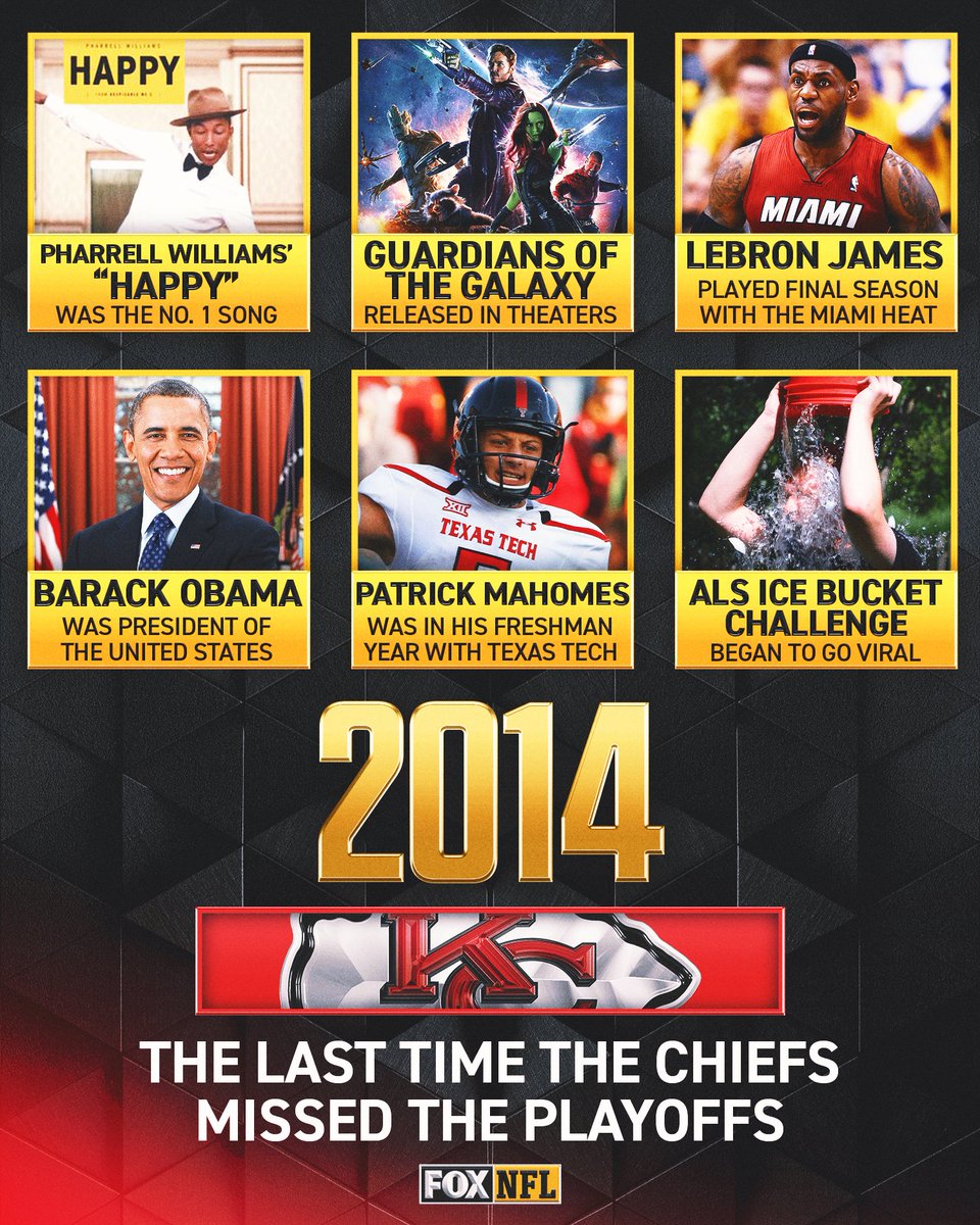 What was happening when the Chiefs last missed the playoffs back in 2014? 👀😅