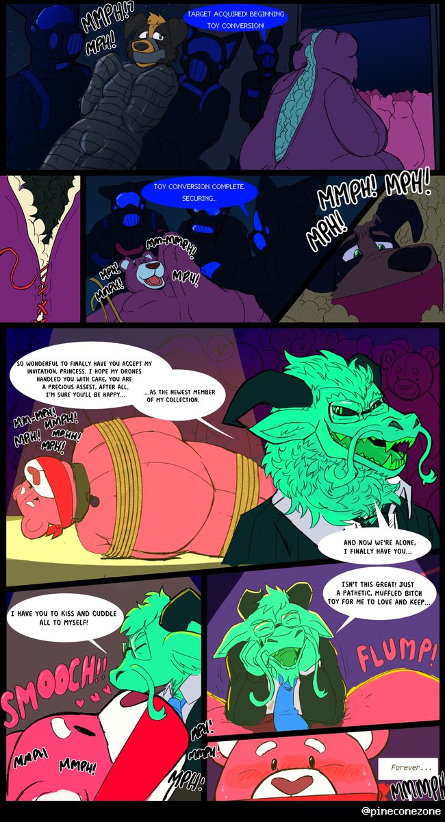 Princess finds herself the newest piece of a CEO's toy collection. She's now one of many adorable, wrapped up plushes for him to play with!