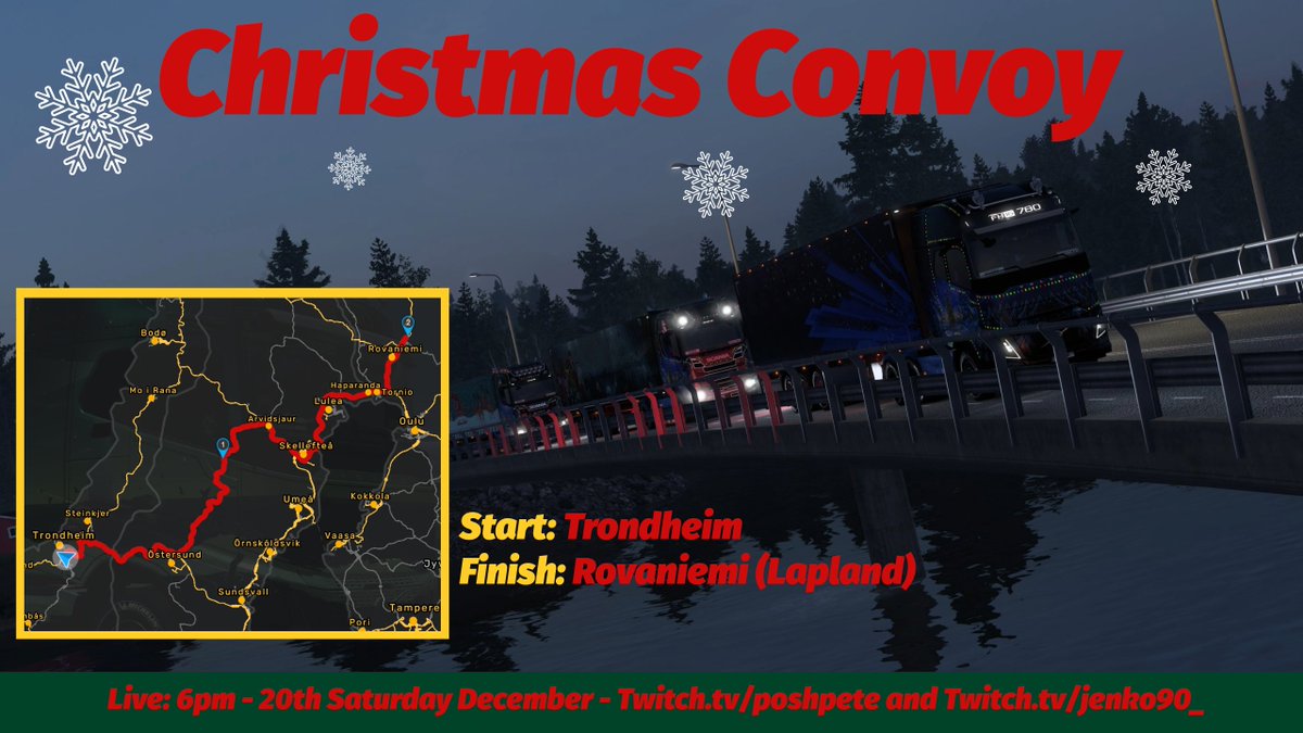 After a long time coming, another Christmas convoy is here! 🎅
Join me and <a href="/Jenko90_/">Caroline 💜</a>  for Christmas Convoy 2025!
More info in the Discord