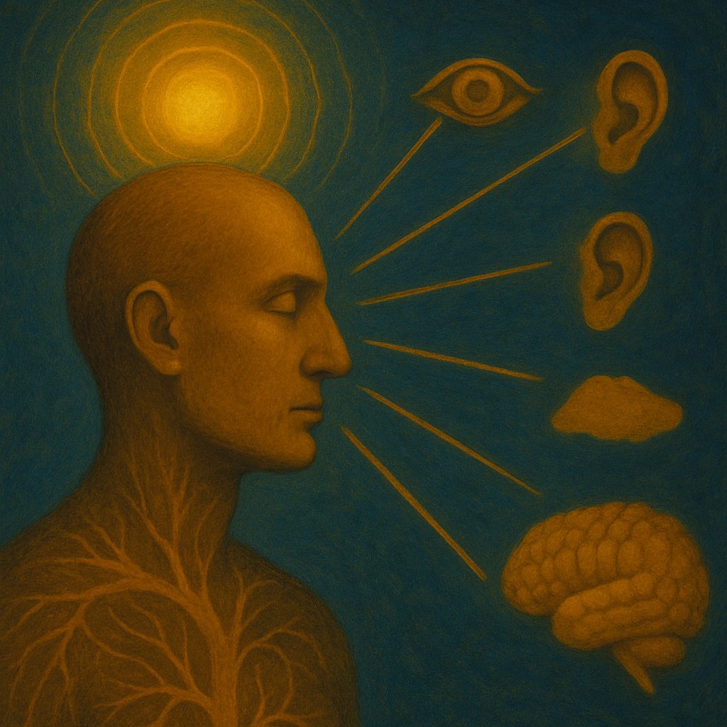petrucelli's tweet photo. New Post: Six Senses, One Signal
This one goes deep. It draws on Buddhist psychology, perception theory, and the BioCircuit model of consciousness. I know it’s dense, so I added a short explainer video at the top to help ease into it.
https://t.co/KLC2fb4Ub6 https://t.co/9G6jRB1PVW