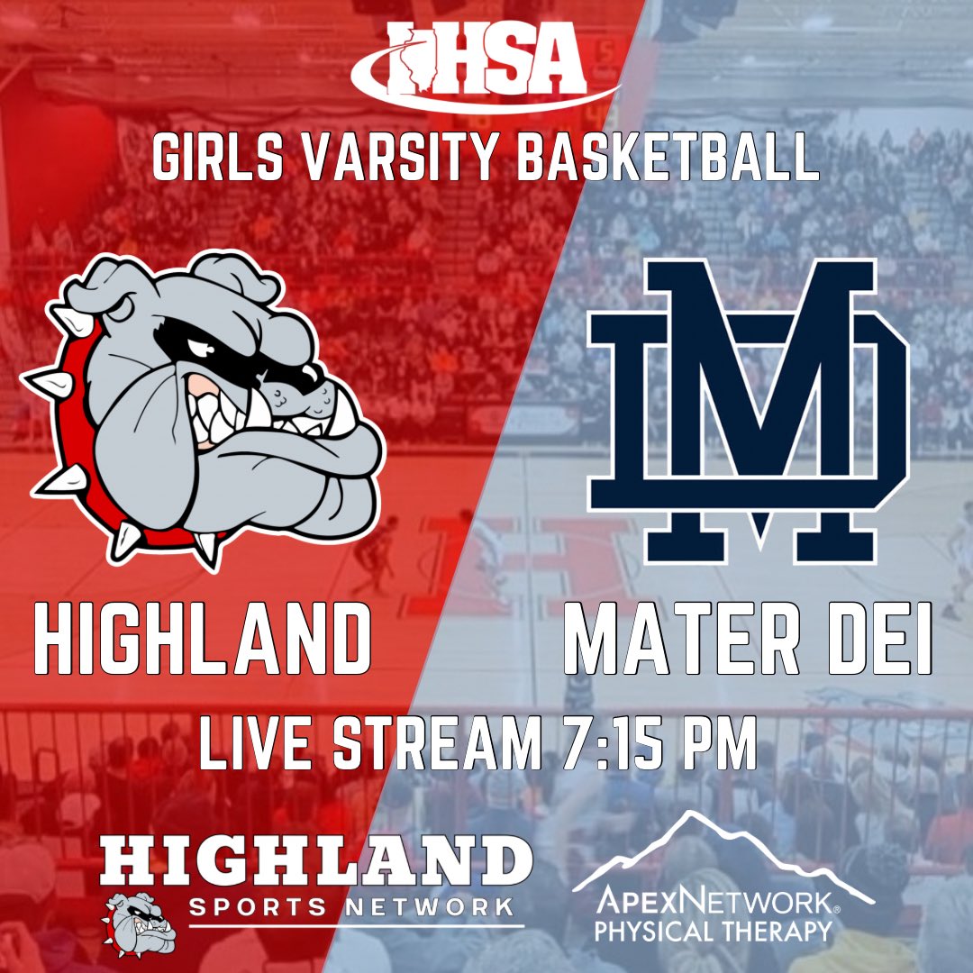 🏀🔴Highland⚫️vs 🔵Mater Dei⚪️ 🏀
📺Watch FREE on Boxcast or Facebook
⏰Stream begins at 7:15 PM (or after JV game)
📍at Mater Dei Catholic High School