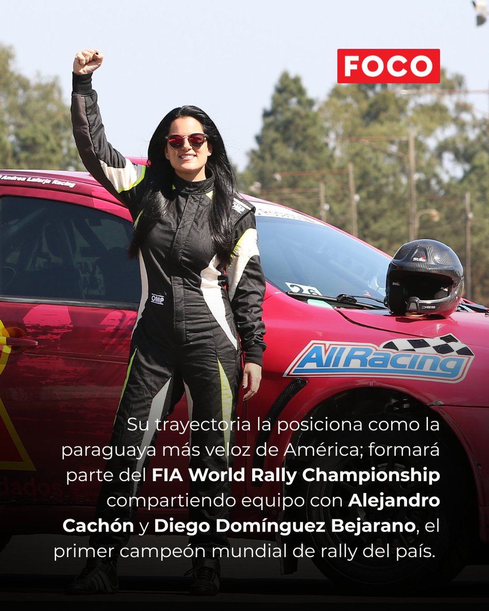RevistaFocoPy's tweet image. #líderes 🏁 🏆
Con tres Dakar y múltiples títulos nacionales, Andrea Lafarja correrá siete fechas en cuatro continentes con el MSI Racing Team y un Toyota GR Yaris Rally2, llevando la bandera paraguaya al máximo escenario del rally mundial.

Leé más en 📱 foco.lanacion.com.py