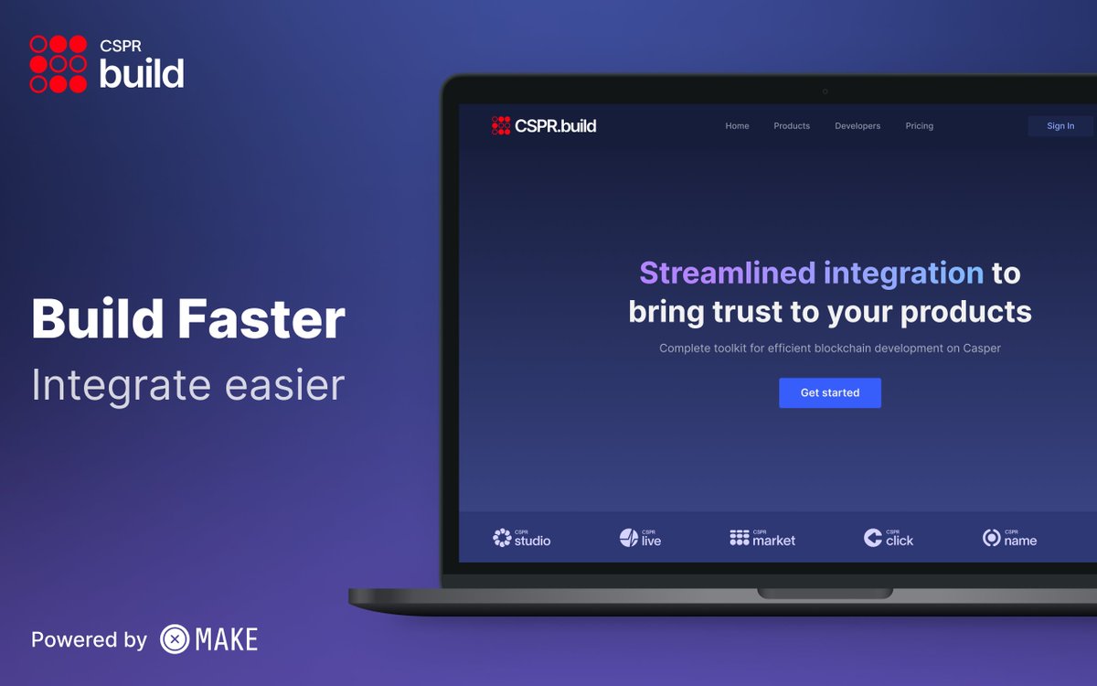 The CSPR.build website is here! 🚀

A new destination for developers building on <a href="/Casper_Network/">Casper</a> . Start your blockchain journey with our end-to-end tools for Web3 development 👉 cspr.build