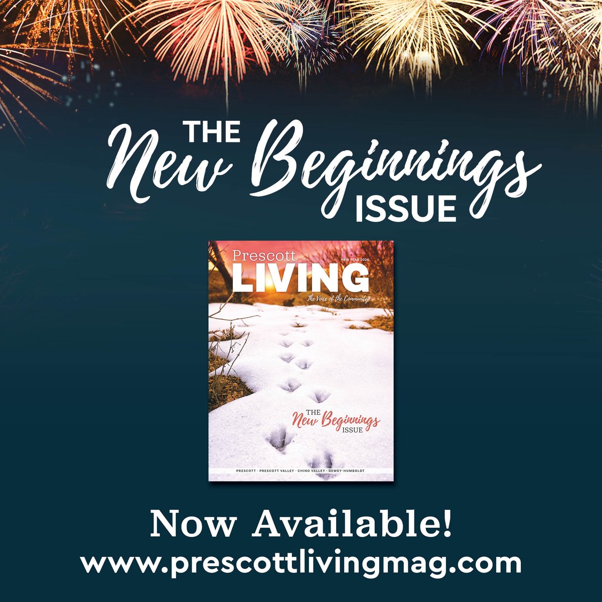 living_prescott's tweet image. ⭐️ NEW ISSUE — The New Year 2026 issue of Prescott LIVING Magazine is now available! Pick up a free copy or read the digital edition online at prescottlivingmag.com/copies. 
#prescott #prescottvalley #chinovalleyaz #deweyhumboldt