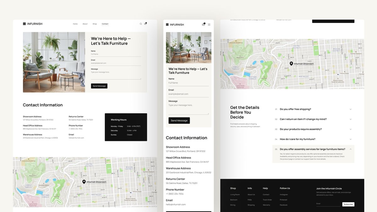 Upgrade your furniture brand’s online presence with Infurnish – Furniture E-Commerce Website UI, crafted in <a href="/figma/">Figma</a> for clarity and conversion. From homepage highlights to product detail layouts, every screen is built to guide users naturally from browsing to checkout.

explore