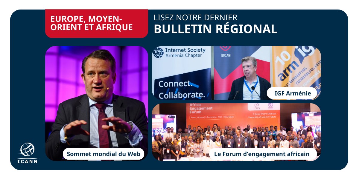 icann_fr's tweet photo. 🌍 Consultez le bulletin d’information EMEA de décembre pour en savoir plus 🤝 sur les nouveaux représentants de confiance de la communauté, 🔎 l’ICANN au Web Summit 2025, 📝 le programme des nouveaux gTLD au Moyen-Orient et bien plus encore ! 
👉 Ici : https://t.co/veteZFNllP https://t.co/7lnDprW633