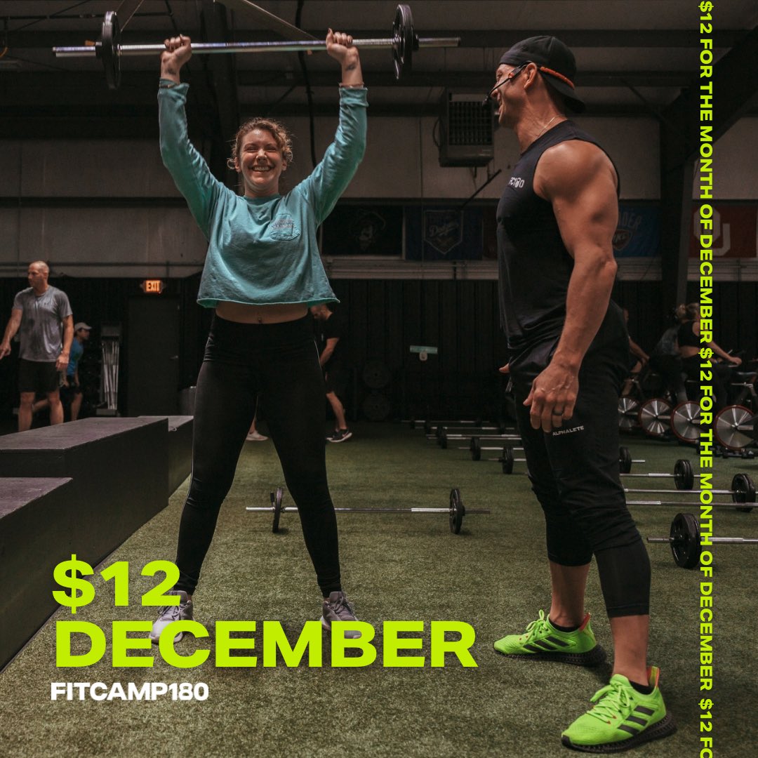 FitCamp180's tweet photo. We’re officially halfway through December… but there’s STILL plenty of time to jump in. 💥

Don’t do what everyone else does and wait until January 1st. 

Get a head start. For just $12, you can train with us the rest of the month and walk into the new year already winning. https://t.co/wYNZDPJSxn