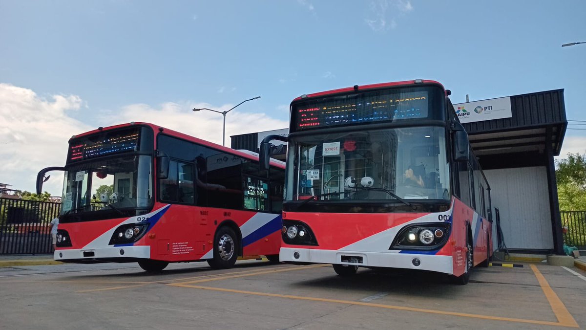 TW_Paraguay's tweet image. ¡Los buses eléctricos de Taiwán comienzan a circular desde hoy (Asunción - San Lorenzo)! 🥳

Si los ven en la calle o se suben a uno, ¡mándennos una foto! 😘📸