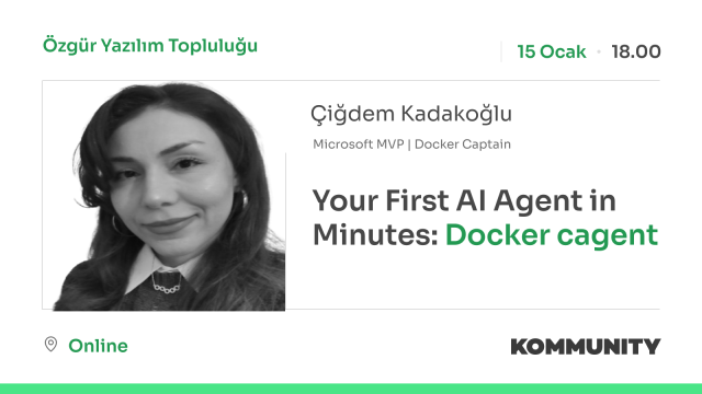 cigdemkadakoglu's tweet photo. 15 Ocak akşamı için kimseye söz vermeyin 🥳🐳🤖
#Docker #cagent #AIAgents #AI #OpenSource #DevOps
https://t.co/eVwq13CdGl https://t.co/x0xzaCBKjB