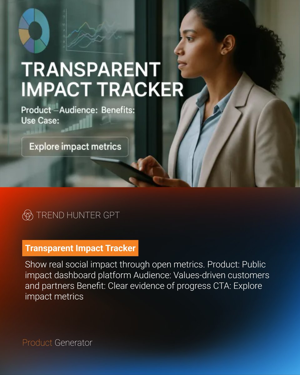 THGPT's tweet photo. 🚀 AI-generated empowerment ideas — in seconds.
Trend Hunter GPT helps brands create impact-driven products &amp; campaigns like Micro-Grants &amp; Transparent Trackers.

🎯 Ask: “How can we empower consumers?”
💡 Get answers.
👉 Try it free: https://t.co/zLG0L1TdhE

#TrendHunterGPT https://t.co/8mpkbcuJsA
